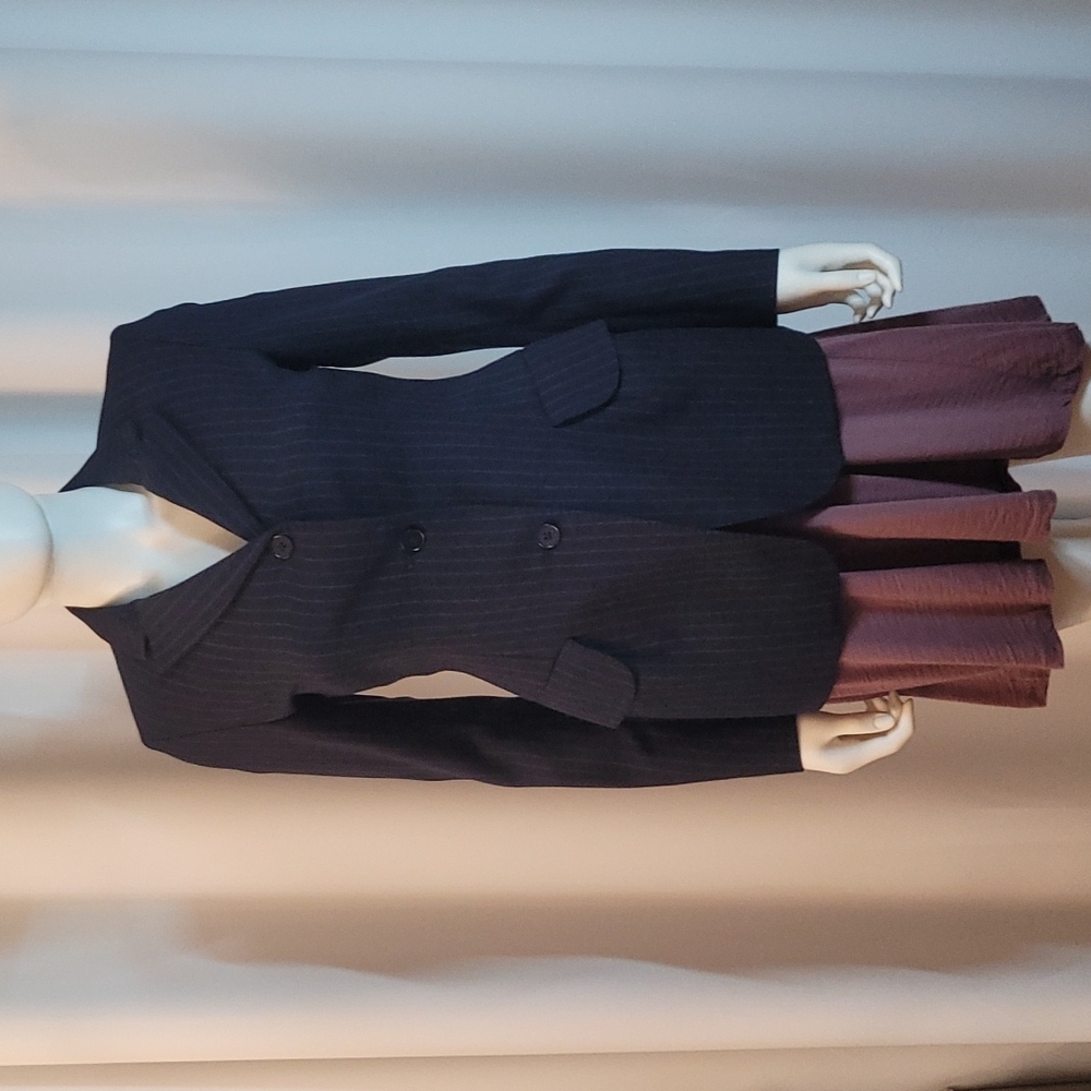 +J Jill Sander Uniqlo Fitted Chalk Striped Blazer